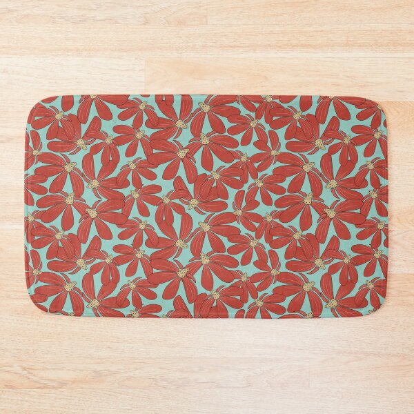 Item preview, Intense Floral red bloom - Aqua Background  designed and sold by Fiorart Studio .