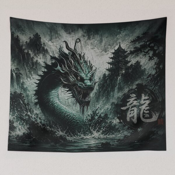 Item preview, Mystic Chinese Dragon Dark Fantasy Warrior designed and sold by Fei Long Design Hub.