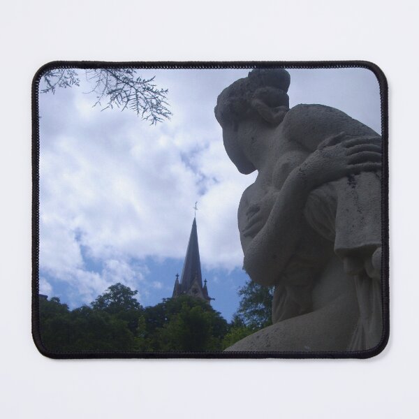 Item preview, Photo of a statue of a woman observing a castle designed and sold by GreatShinigami.