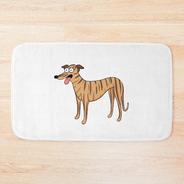 Item preview, Santa's Little Helper Style Brindle Hound designed and sold by Tessa Draws Stoof.