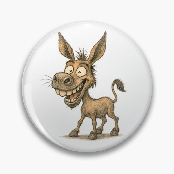 Item preview, Expressive Donkey – Funny Smiling Donkey Art designed and sold by Yomere.