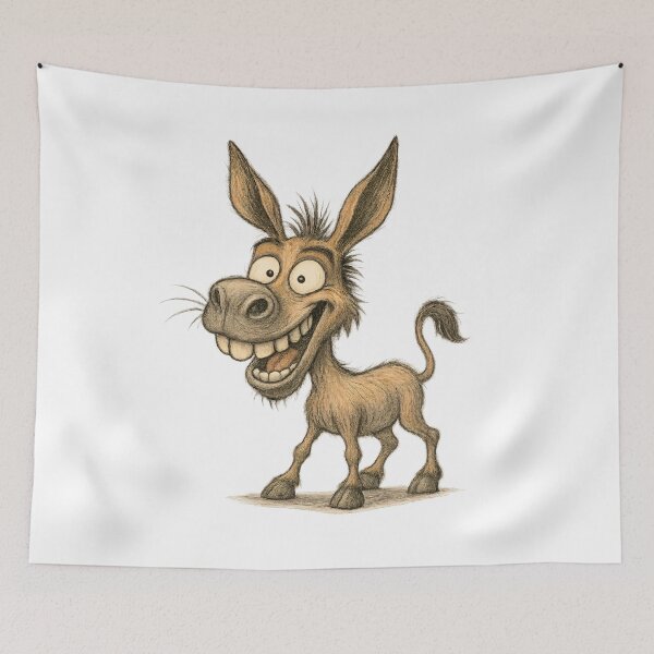 Item preview, Expressive Donkey – Funny Smiling Donkey Art designed and sold by Yomere.
