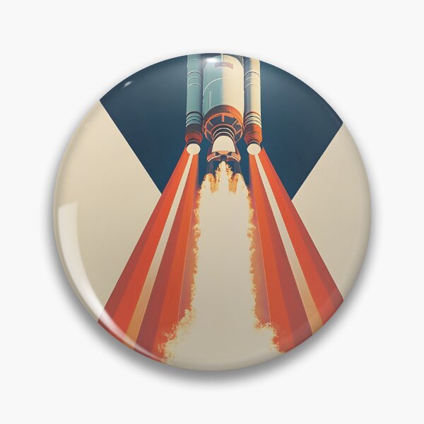 Item preview, Retro sci-fi rocket blast off illustration designed and sold by Checho30.