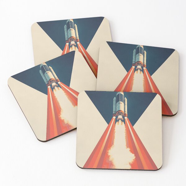 Item preview, Retro sci-fi rocket blast off illustration designed and sold by Checho30.