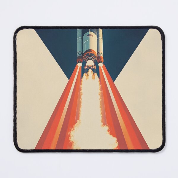 Item preview, Retro sci-fi rocket blast off illustration designed and sold by Checho30.