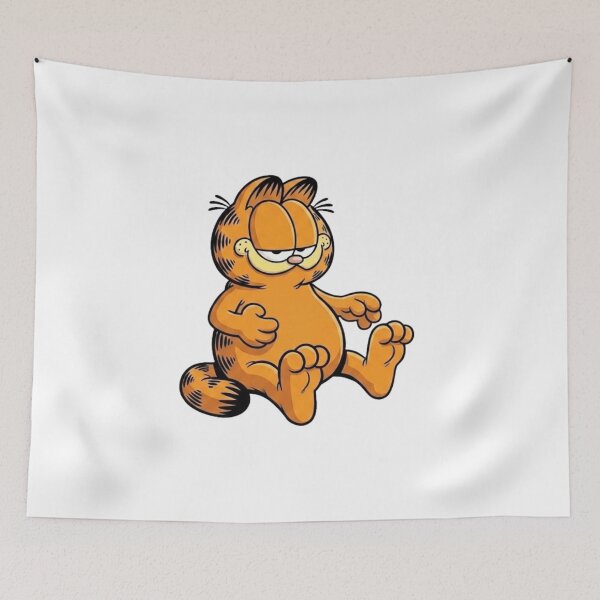 Item preview, Vintage Funny Cartoon Kitty Relaxed Orange Cat Comic Style Graphic Design designed and sold by Charonde.