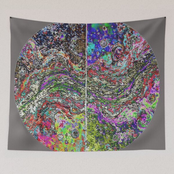 Item preview, cosmic waves round E4 colorful round abstract design designed and sold by SmashingDeals.