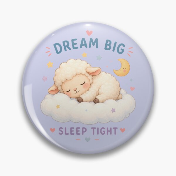 Item preview, Dream Big Sleep Tight – Cute Sleeping Lamb on Cloud Kawaii Inspirational Design designed and sold by Tidarat-27.