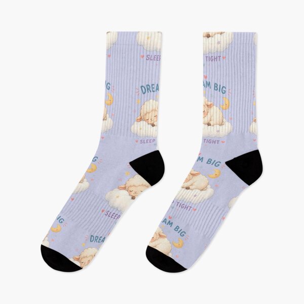 Item preview, Dream Big Sleep Tight – Cute Sleeping Lamb on Cloud Kawaii Inspirational Design designed and sold by Tidarat-27.