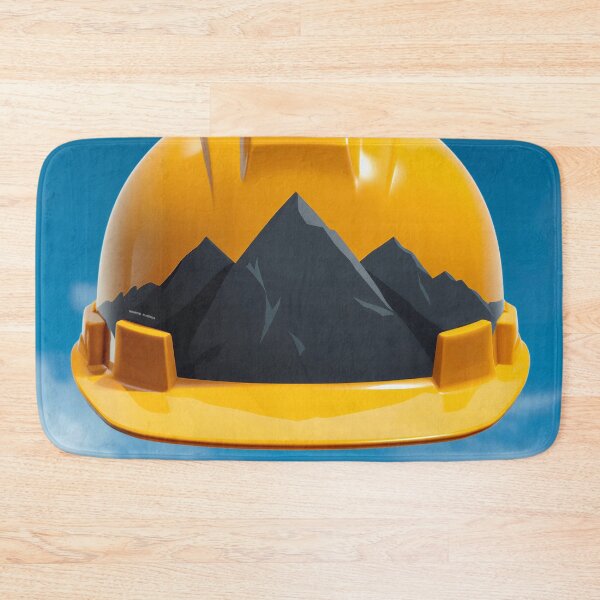 Item preview, Mountain Hard Hat Construction Worker Safety Design designed and sold by Evergreen Horizon Works.