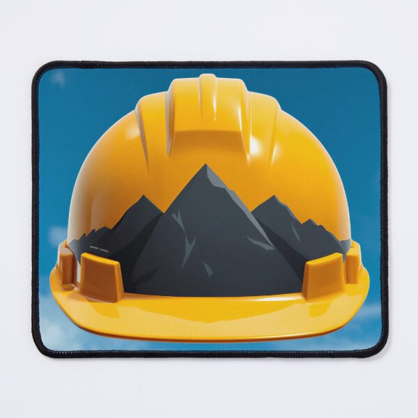 Item preview, Mountain Hard Hat Construction Worker Safety Design designed and sold by Evergreen Horizon Works.