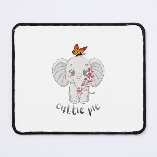 Item preview, Cute Baby Elephant with Butterfly and Pink Flowers Sticker | Kawaii Animal Illustration | Cutie Pie Nursery Art designed and sold by Fill Dreams Studio.