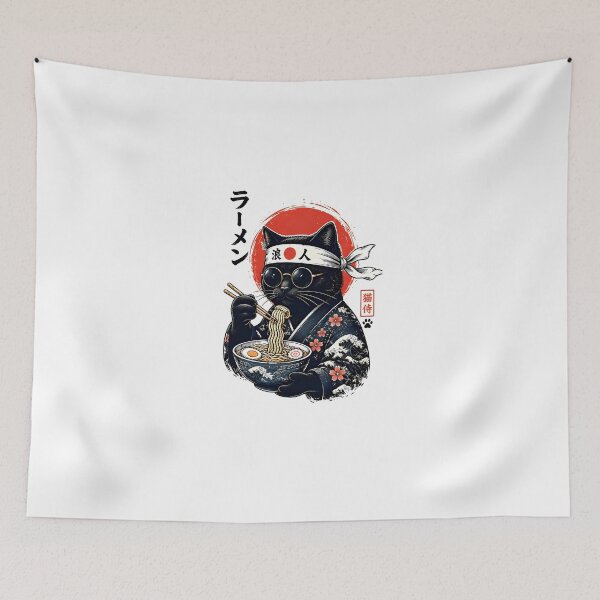 Item preview, Ramen Cat Samurai Kawaii Style designed and sold by Amr Siam.