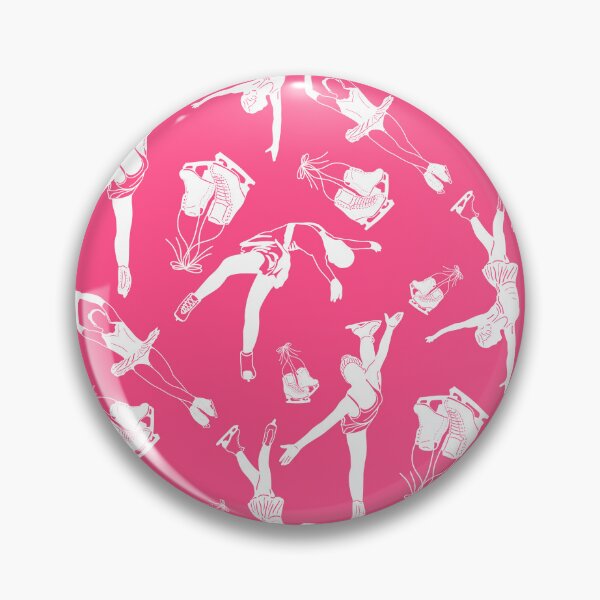 Item preview, Female Figure Skaters Retro Pop Collection in Vibrant Pink designed and sold by PD-Skating.