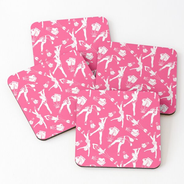 Item preview, Female Figure Skaters Retro Pop Collection in Vibrant Pink designed and sold by Purposely Designed.