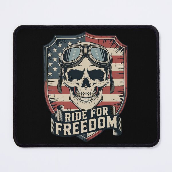 Item preview, Ride for Freedom Skull Flag Shield designed and sold by OldGloryForge.