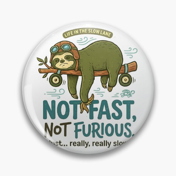 Item preview, Not Fast Not Furious Sloth Funny Vintage Retro T-Shirt designed and sold by CreativeNest Prints.