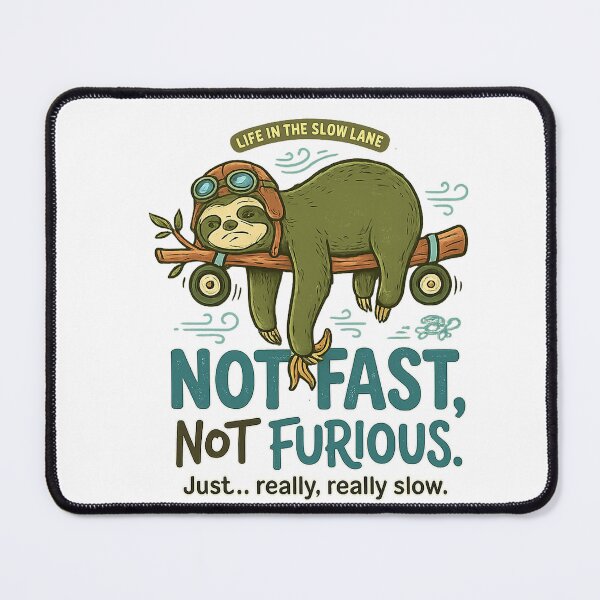 Item preview, Not Fast Not Furious Sloth Funny Vintage Retro T-Shirt designed and sold by CreativeNest Prints.