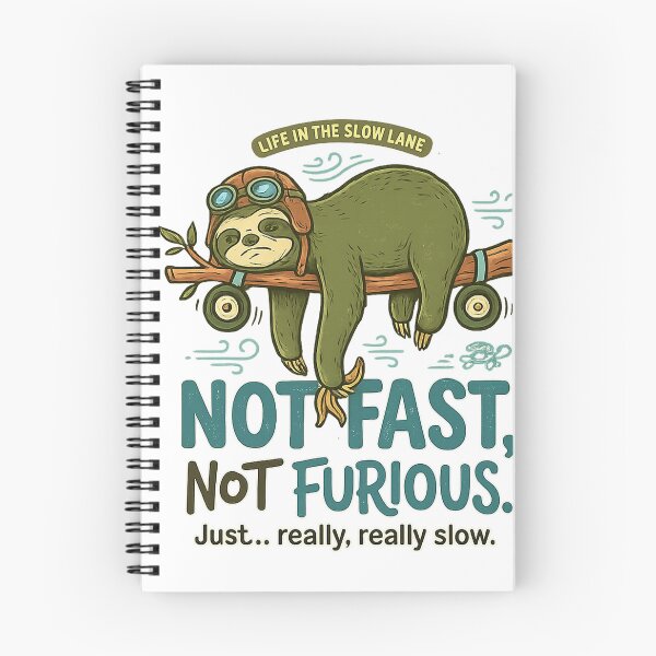 Item preview, Not Fast Not Furious Sloth Funny Vintage Retro T-Shirt designed and sold by CreativeNest Prints.