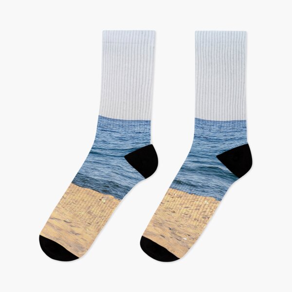 Item preview, Minimalist Sandy Beach and Blue Ocean Horizon designed and sold by MariaAteva.