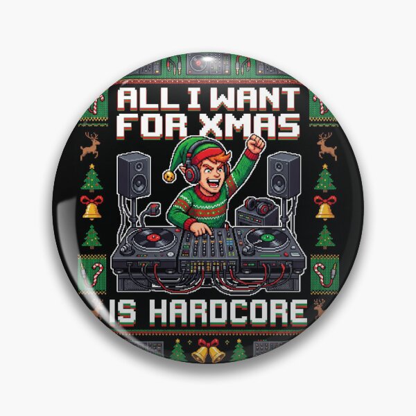 Artikelvorschau, Hardcore Techno DJ Elf Ugly Christmas entworfen und verkauft von SPAZE-Typo.