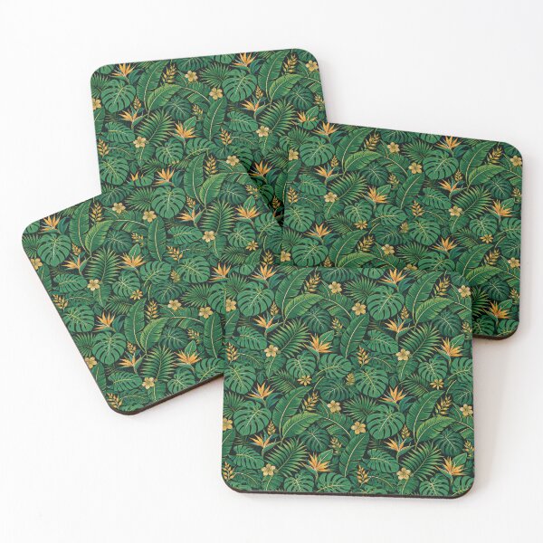 Item preview, Emerald Jungle Bloom | Tropical Botanical Floral Pattern  designed and sold by RachaelSam.