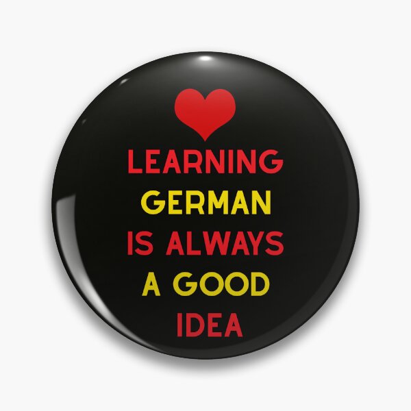 Item preview, Learning German Is Always a Good Idea – Bold Red and Yellow Typography for Language Enthusiasts designed and sold by icreativestudio.