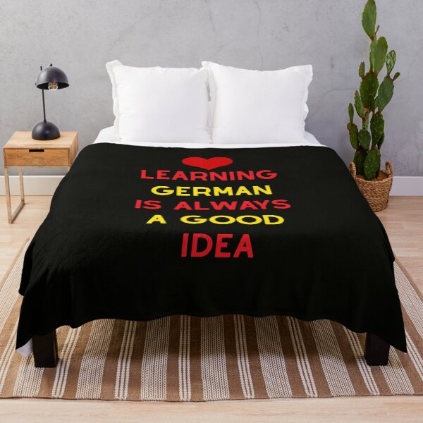 Item preview, Learning German Is Always a Good Idea – Bold Red and Yellow Typography for Language Enthusiasts designed and sold by icreativestudio.