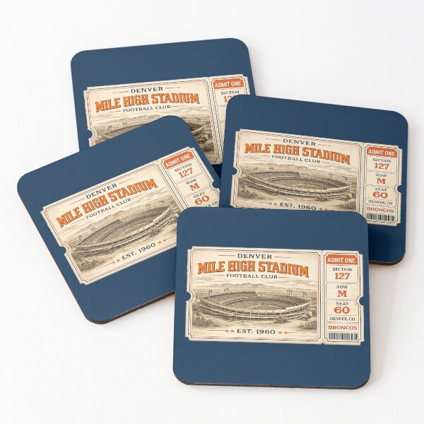 Item preview, Mile High Stadium Vintage Ticket, Denver Football Club Retro Stadium designed and sold by GhostDawgs.
