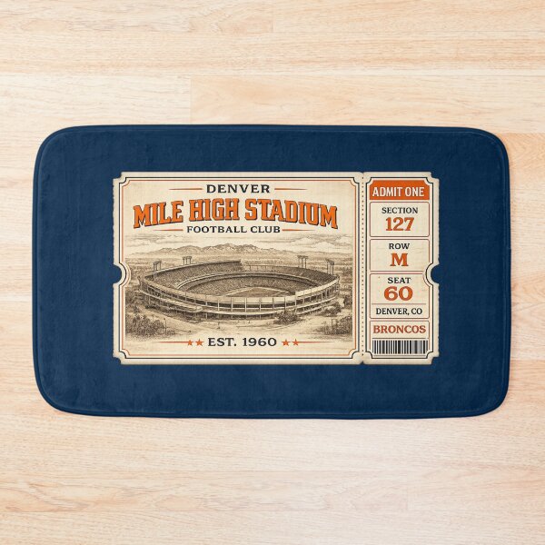 Item preview, Mile High Stadium Vintage Ticket, Denver Football Club Retro Stadium designed and sold by GhostDawgs.