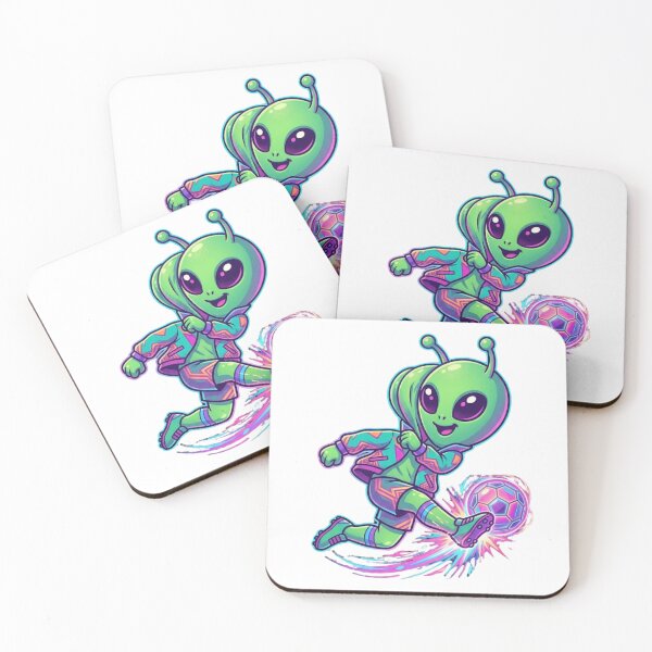 Item preview, Funny Alien Soccer Player Vaporwave Cartoon designed and sold by EchoPrint Co..