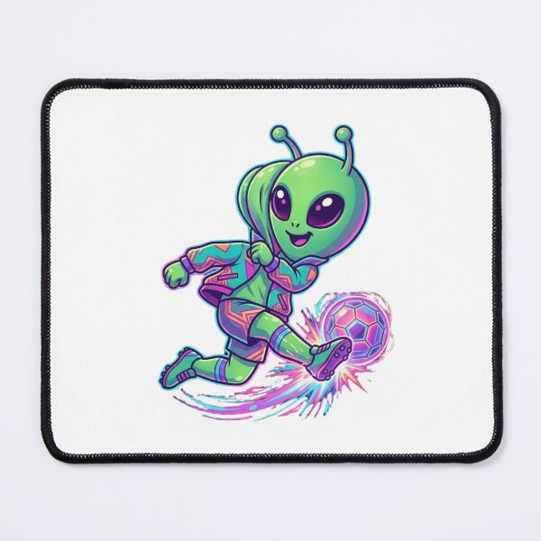 Item preview, Funny Alien Soccer Player Vaporwave Cartoon designed and sold by EchoPrint Co..