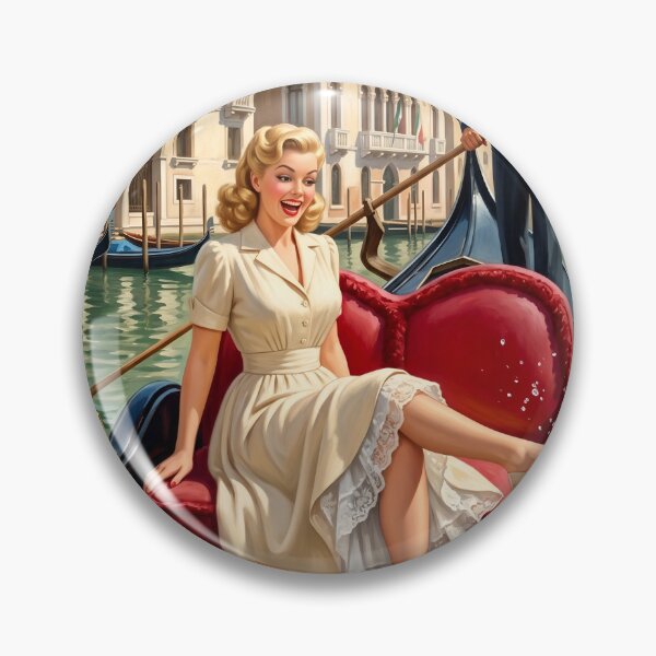 Item preview, Vintage Venetian Romance Gondola Travel Poster Art designed and sold by Vincent-68.