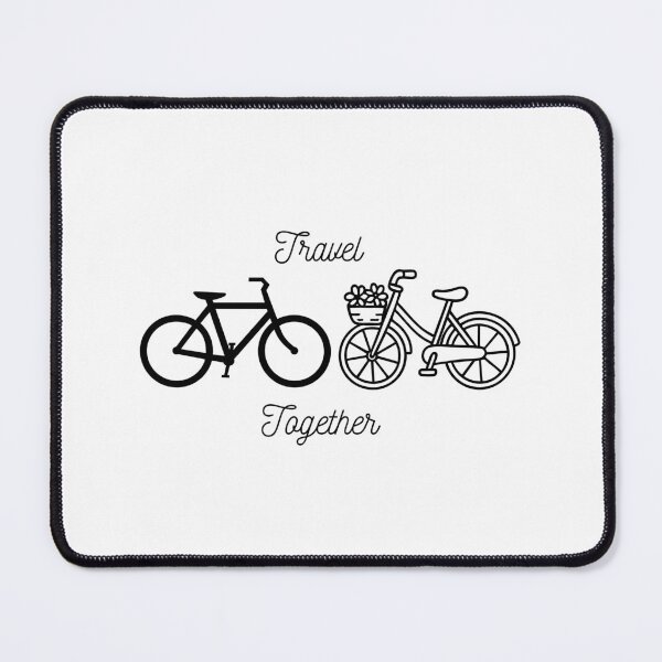 Item preview, Travel Together Bicycle Sticker | Minimalist Cycling Couple Design designed and sold by Fill Dreams Studio.