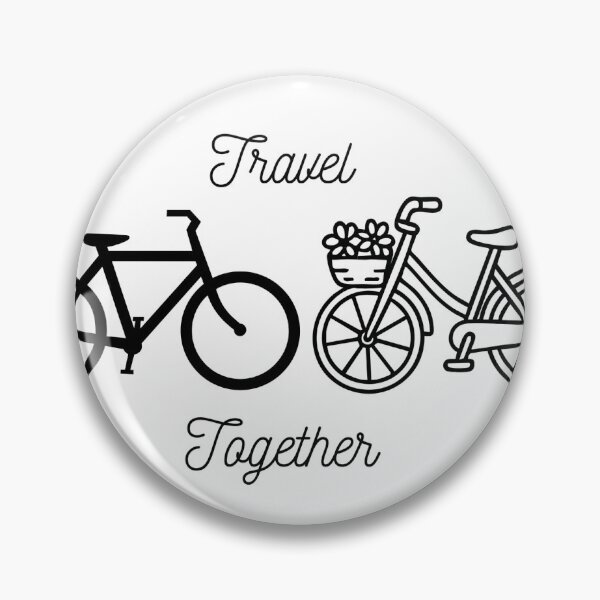 Artikelvorschau, Fahrradaufkleber „Gemeinsam reisen“ | Minimalistisches Design für Radfahrerpaare entworfen und verkauft von Fill Dreams Studio.