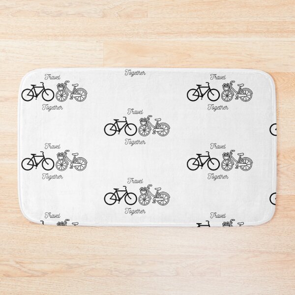 Item preview, Travel Together Bicycle Sticker | Minimalist Cycling Couple Design designed and sold by Fill Dreams Studio.