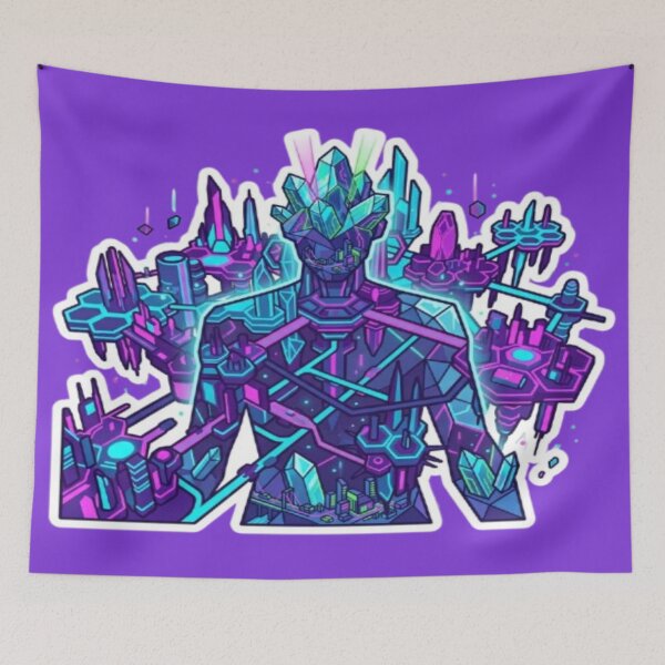 Item preview, Cybernetic Crystal Being Illustration designed and sold by DailySparks.