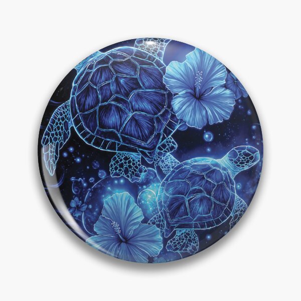 Item preview, Luminous Sea Turtles and Hibiscus designed and sold by myJPEG.