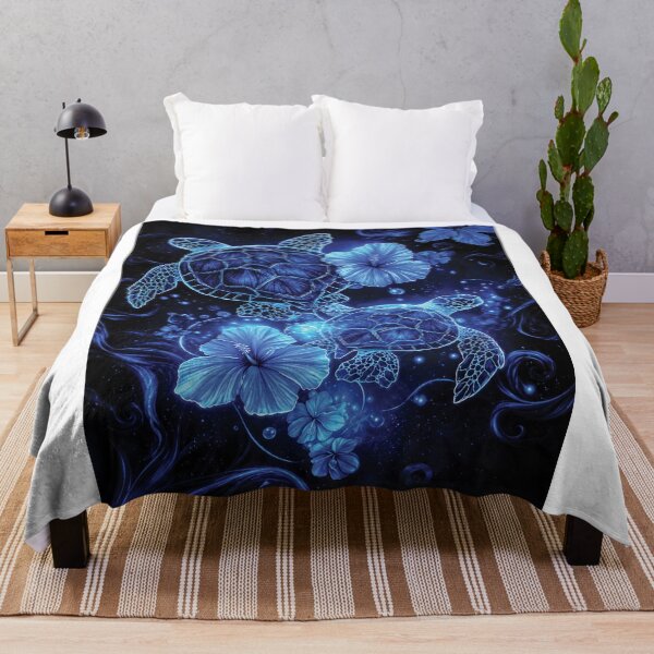 Item preview, Luminous Sea Turtles and Hibiscus designed and sold by myJPEG.