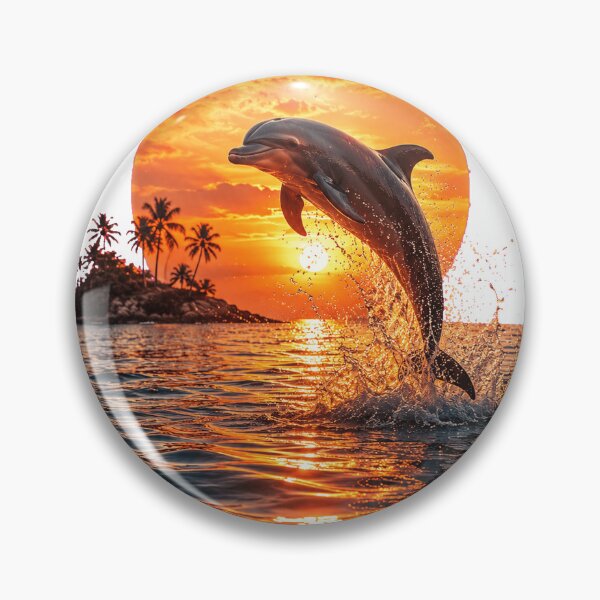Item preview, Dolphin Sunset Ocean Scene designed and sold by Passionread.