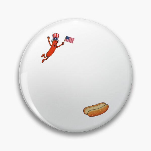 Item preview, Hotdog Freedom Dive Funny Uncle Sam Hot Dog Jumping Into Bun designed and sold by HaloHop.