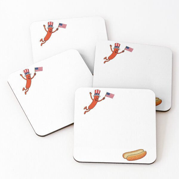 Item preview, Hotdog Freedom Dive Funny Uncle Sam Hot Dog Jumping Into Bun designed and sold by HaloHop.