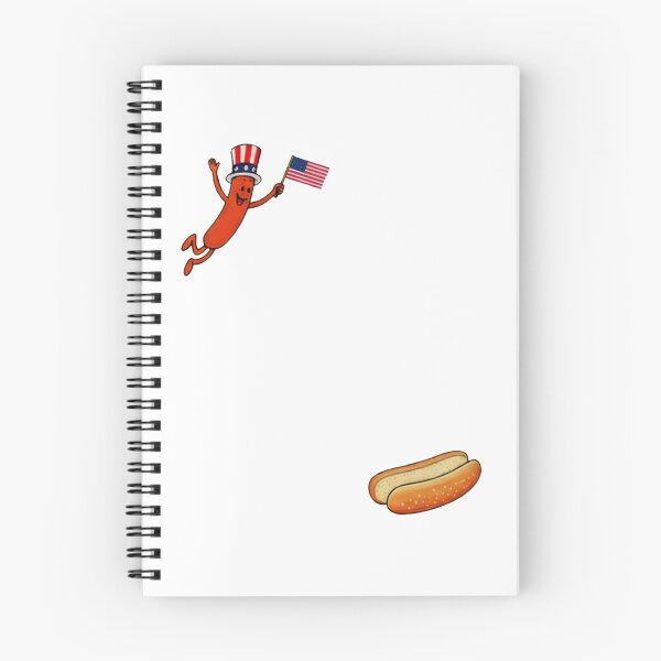 Item preview, Hotdog Freedom Dive Funny Uncle Sam Hot Dog Jumping Into Bun designed and sold by HaloHop.