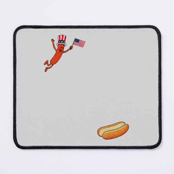 Item preview, Hotdog Freedom Dive Funny Uncle Sam Hot Dog Jumping Into Bun designed and sold by HaloHop.