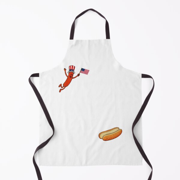 Item preview, Hotdog Freedom Dive Funny Uncle Sam Hot Dog Jumping Into Bun designed and sold by HaloHop.