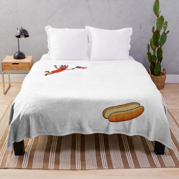 Item preview, Hotdog Freedom Dive Funny Uncle Sam Hot Dog Jumping Into Bun designed and sold by HaloHop.