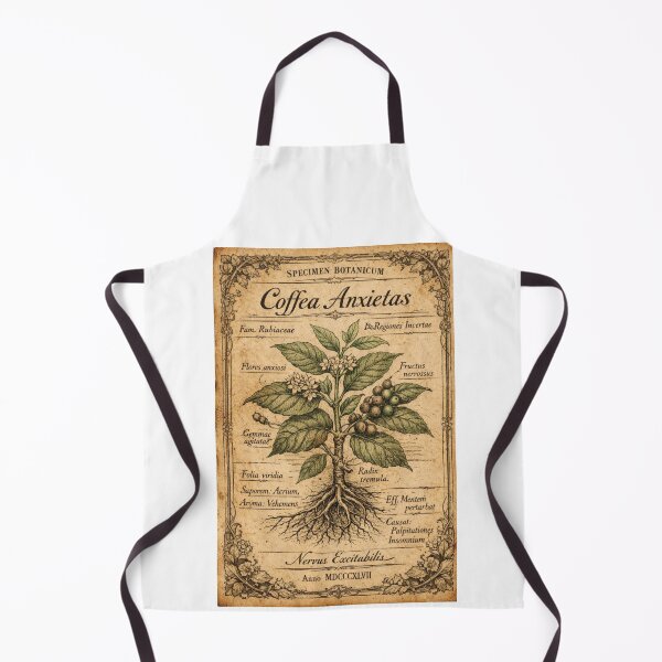 Item preview, Coffea Anxietas Funny Coffee Plant Botanical Burnout Surreal Art Gift designed and sold by Print Loft.