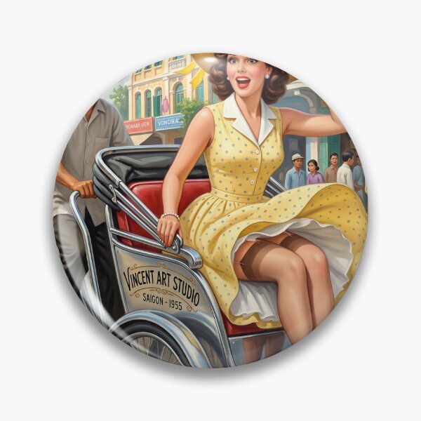 Item preview, 1955 Saigon Romance Vintage Travel Poster Art designed and sold by Vincent-68.