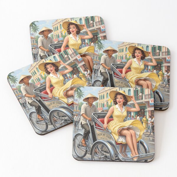 Item preview, 1955 Saigon Romance Vintage Travel Poster Art designed and sold by Vincent-68.