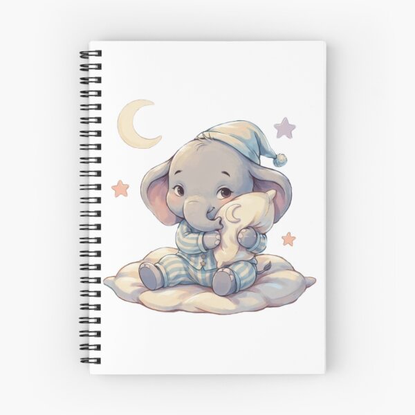 Item preview, An Adorable Baby Elephant - Pastel Blue Bedtime designed and sold by DigitfanStudio.